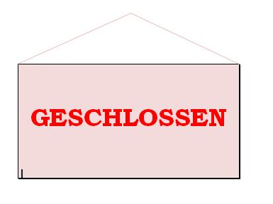 Geschlossen Schild